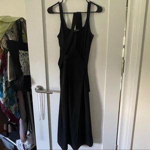 Everlane Japanese Go Weave Black Wrap Dress sz 4